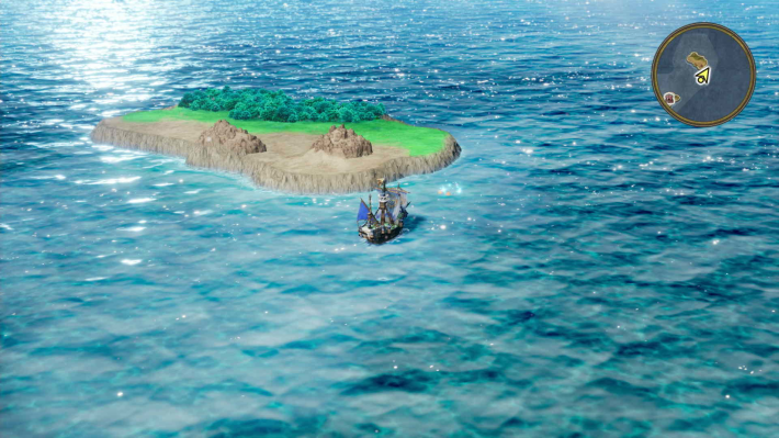 ドラクエ2リメイクの炎のほこら 北東 海の上キラキラ