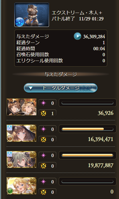 グラブルの虚詐奥義編成のダメージ目安
