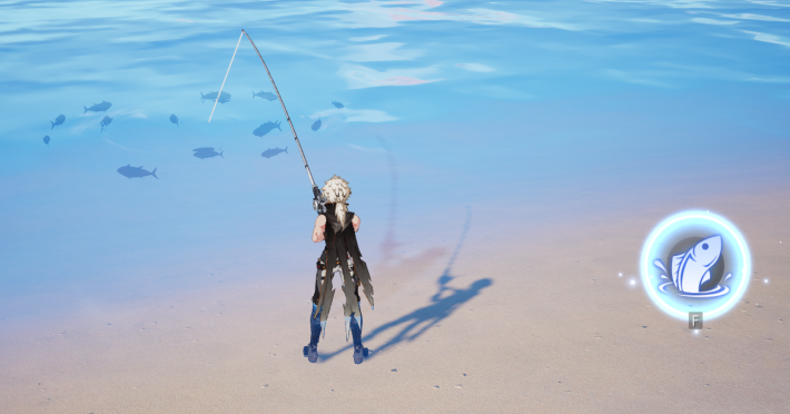 魚を釣ってペット用の食糧をまかなう