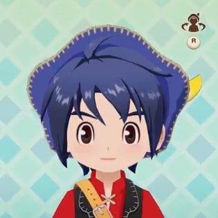 牧場物語 風のグランドバザールの髪色ネイビー