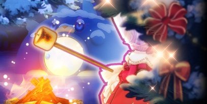 マシュマロを焼いてるキャラはピンク髪+短髪