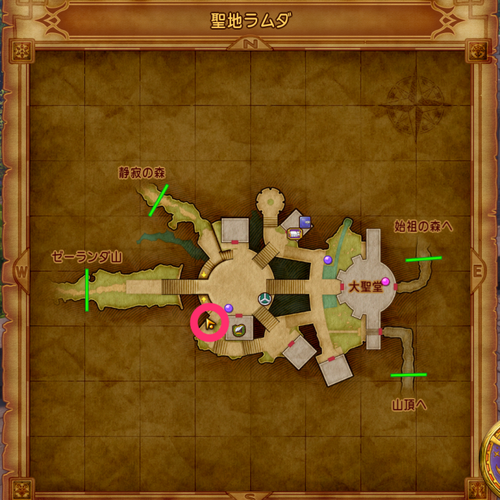 ラムダの聖地のヨッチの場所