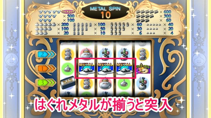 倍率が2倍になるメタルスピンで稼ぐ