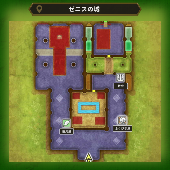 ゼニスの城の店マップ
