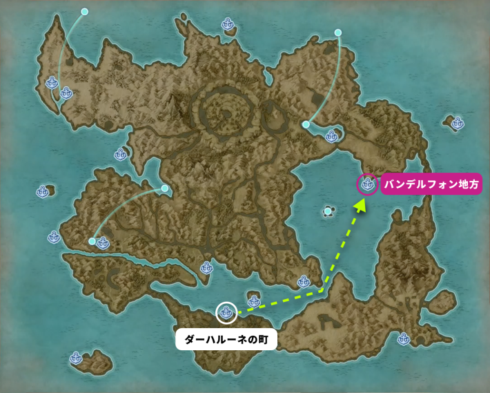 ドラクエ11Sのバンデルフォン地方の場所
