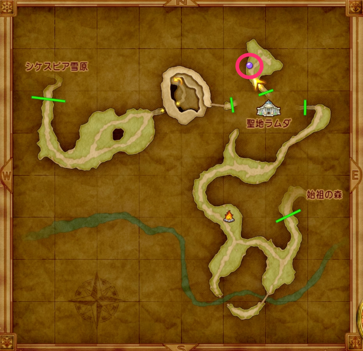 静寂の森の少女の場所