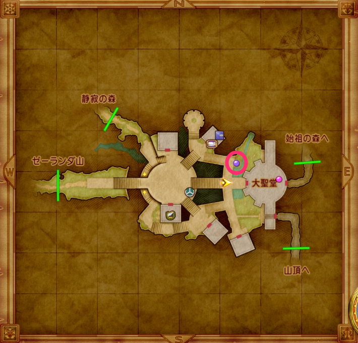 聖地ラムダの老人の場所