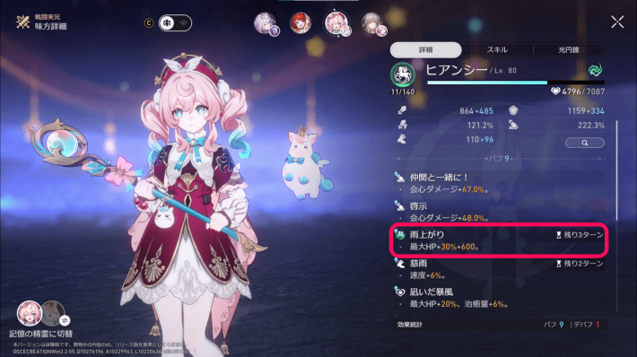 崩壊スターレイル】ヒアンシーの評価と遺物・光円錐ビルド