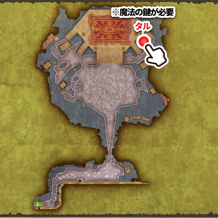 ドラクエ2リメイクしのびあしの巻物の入手場所拡大マップ