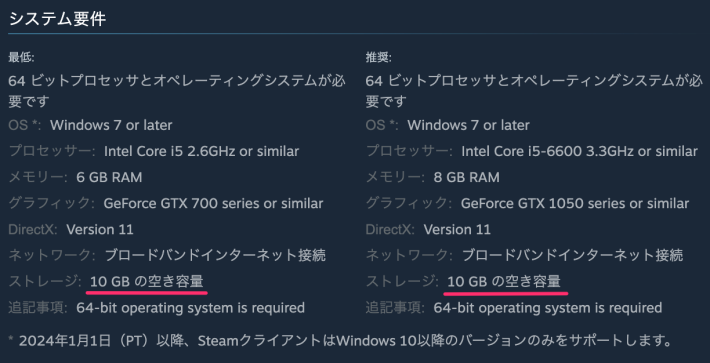 Raft(ラフト)のおすすめゲーミングPC｜推奨スペック・容量の画像