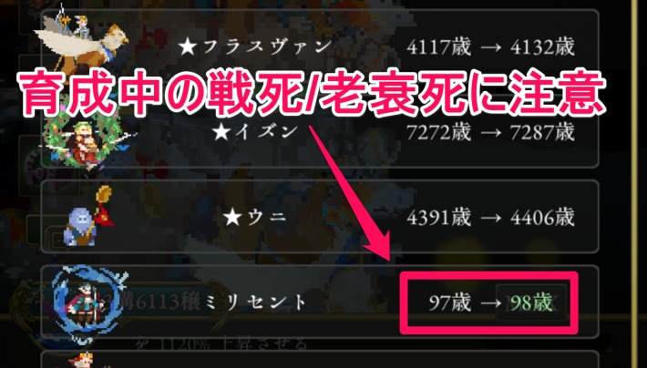 ログウィズのエインヘリアルの加齢