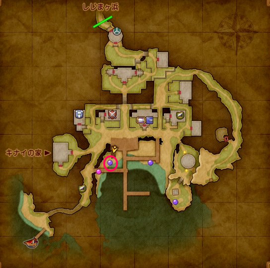 ナギムナー村の漂流者の場所