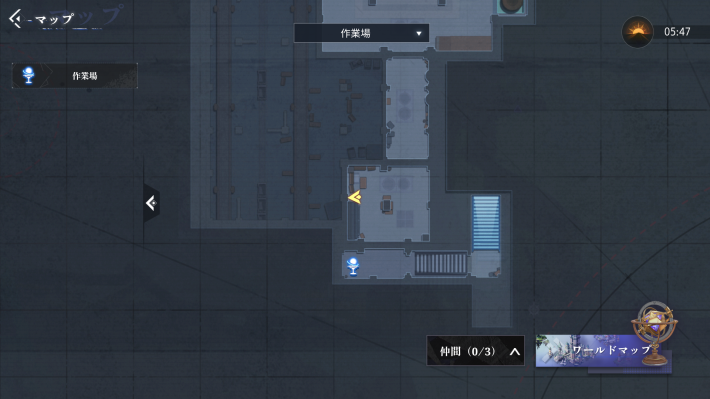 クラム軍事工場の宝箱6_マップ