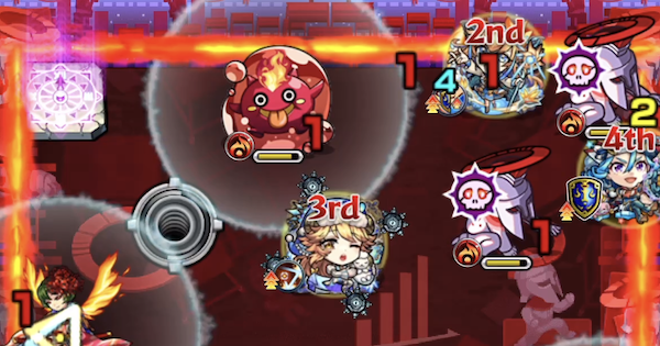 ドクロ雑魚を分身で倒して敵を防御ダウン