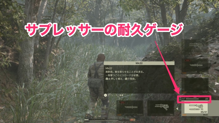 サプレッサーの耐久ゲージ