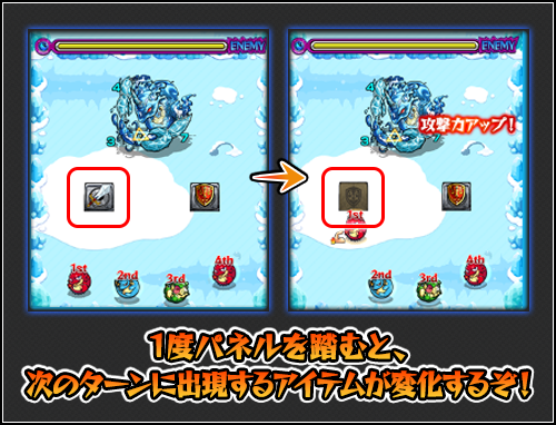 アイテムの変化