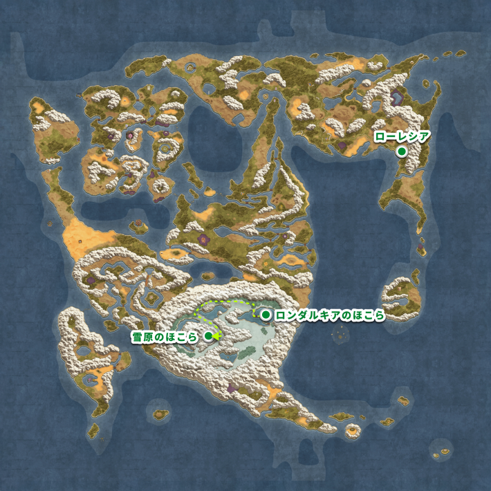 ドラクエ2リメイクの雪原のほこらのマップ