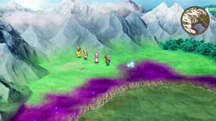 ドラクエ2リメイクの勇者の泉の洞窟 南西 海の先キラキラ