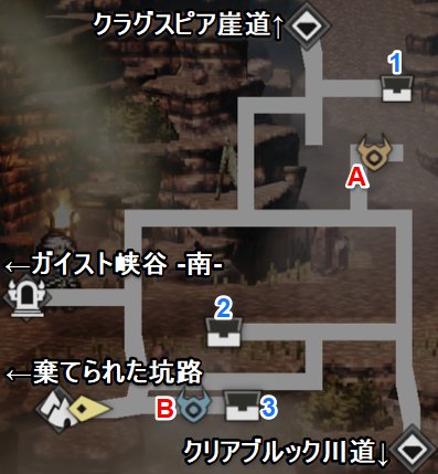 オクトラ 南クラグスピア崖道のマップ 宝箱と敵弱点 オクトパストラベラー大陸の覇者 ゲームウィズ Gamewith