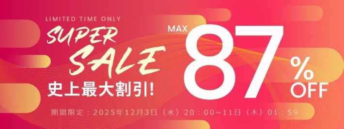 LivelyLife 楽天スーパーSALE 最大87%OFFバナー