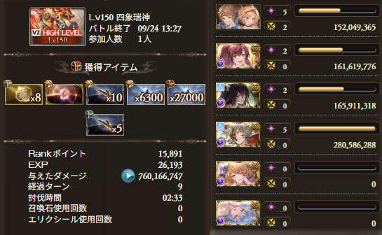 「四象瑞神Lv150」攻略/フルオート編成まとめの画像