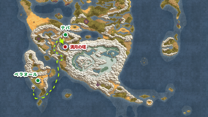 ドラクエ2リメイクの満月の塔の行き方