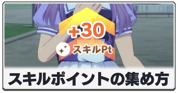 スキルポイントの入手方法の画像