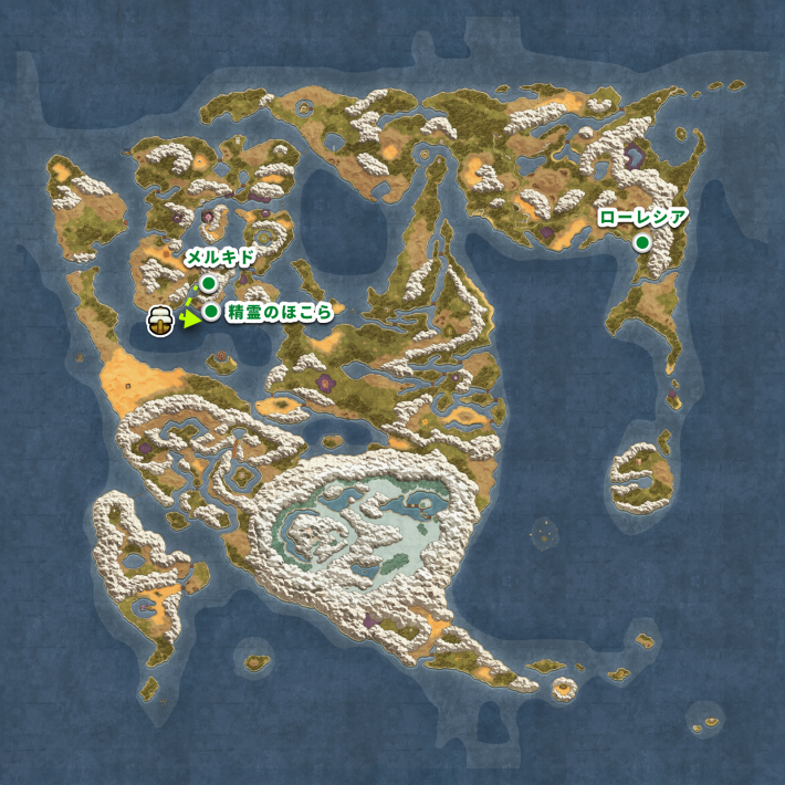 ドラクエ2リメイクの精霊のほこらへの行き方マップ