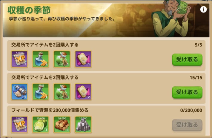 収穫の季節