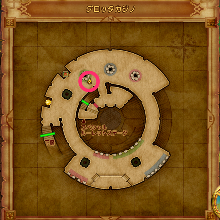 グロッタの町のヨッチの場所