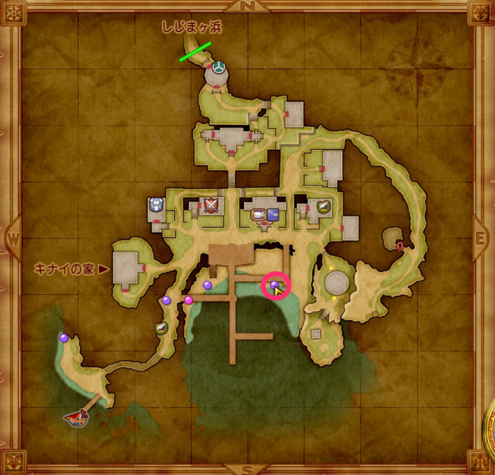 ナギムナー村の漁師の場所