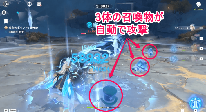 元素スキルを使ったら他キャラにチェンジ