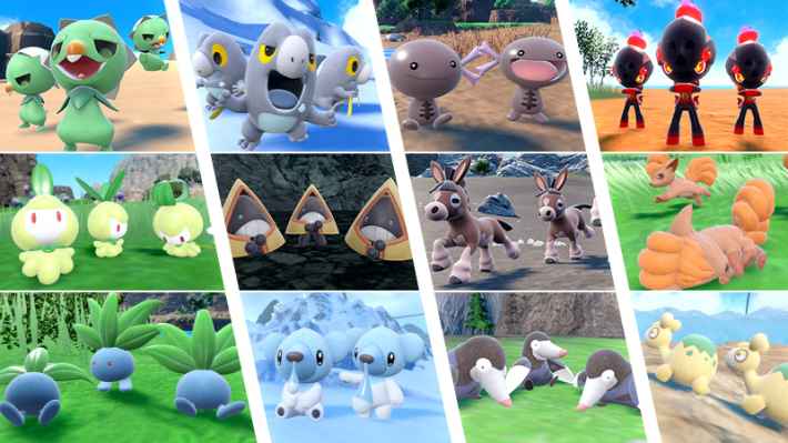 4つのタイプのポケモン大量発生