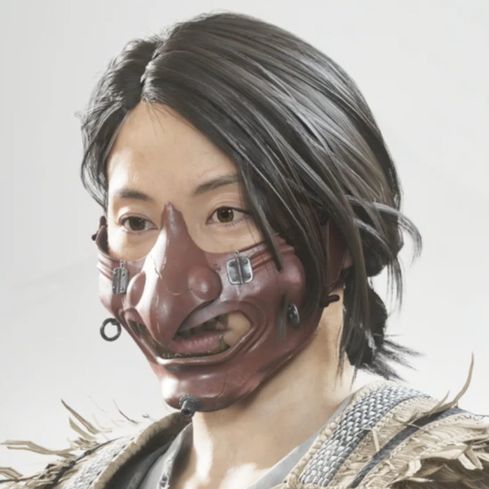 ゴーストオブヨウテイの烏天狗の面頬