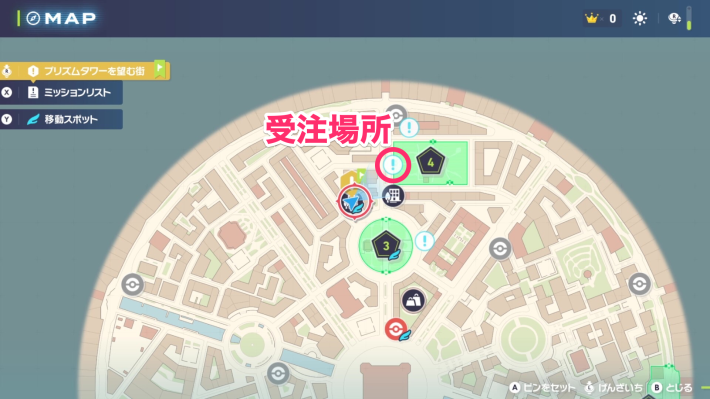 ポケモンZAの墓地のヤミラミマップ