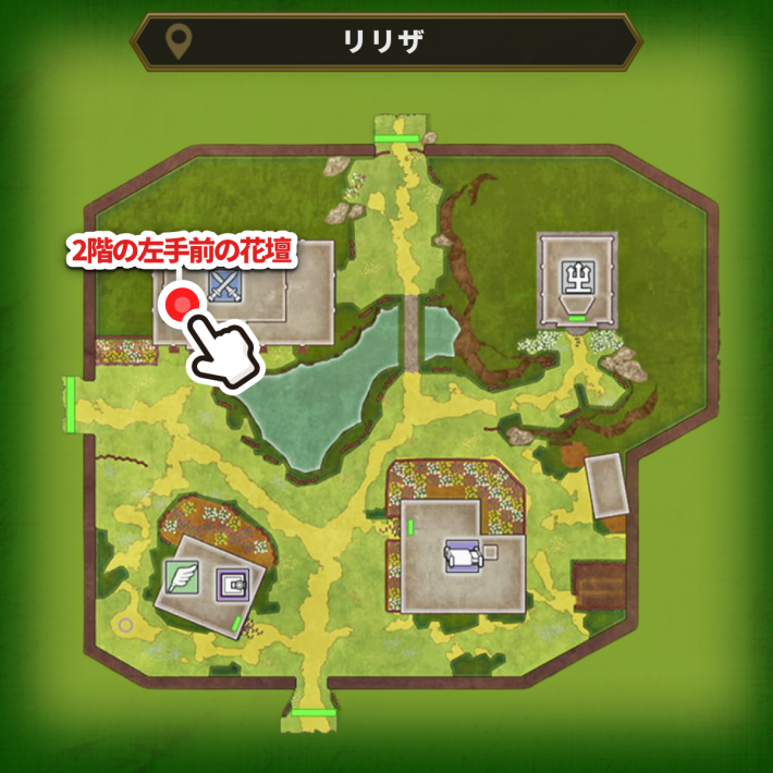 ドラクエ2リメイクのリリザの武器防具屋小さなメダル場所マップ
