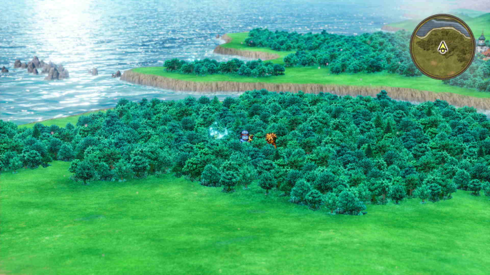 ドラクエ2リメイクのムーンペタの町 南西 森の中キラキラ