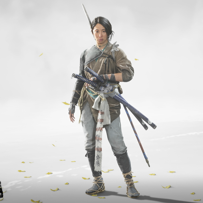 ゴーストオブヨウテイの賞金稼ぎ頭の装束褐衣