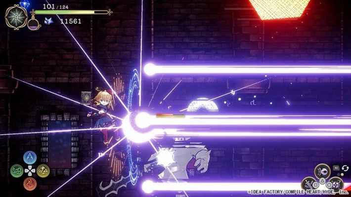 アリアナが魔法で攻撃するゲーム画面