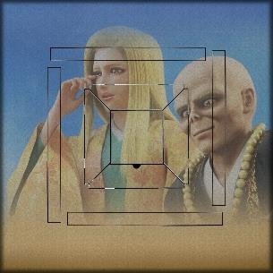 利沙と骨の卓背景