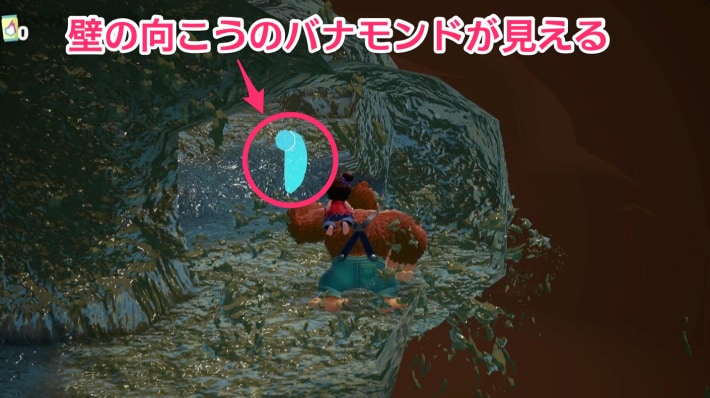 ソナーで近くの収集物の場所が分かる