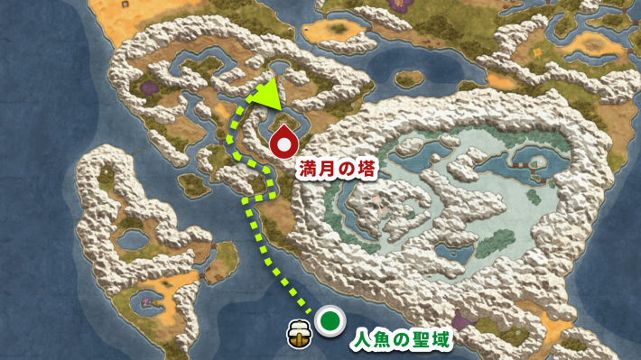 ドラクエ2リメイクの満月の塔の行き方と場所