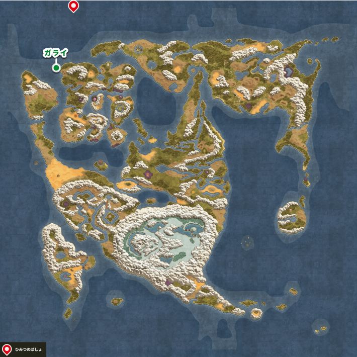 ドラクエ2リメイクのガライ 北東 深海キラキラマップ