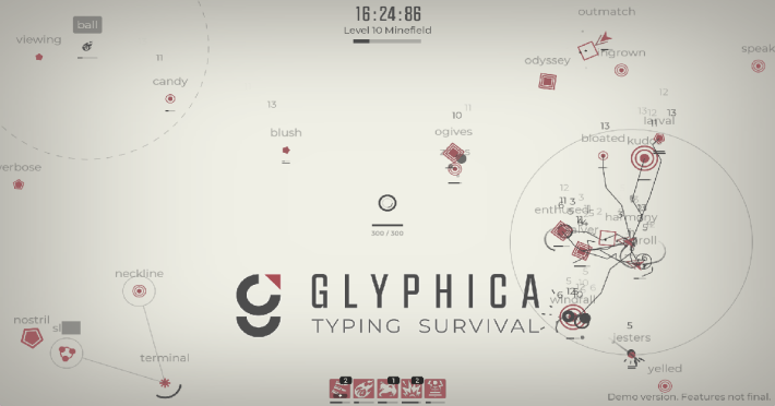 ローグライク要素を兼ねたタイピングゲーム『Glyphica: Typing Survival』ブラウザで遊べる体験版が公開！