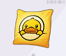 アヒルちゃんの四角い抱き枕