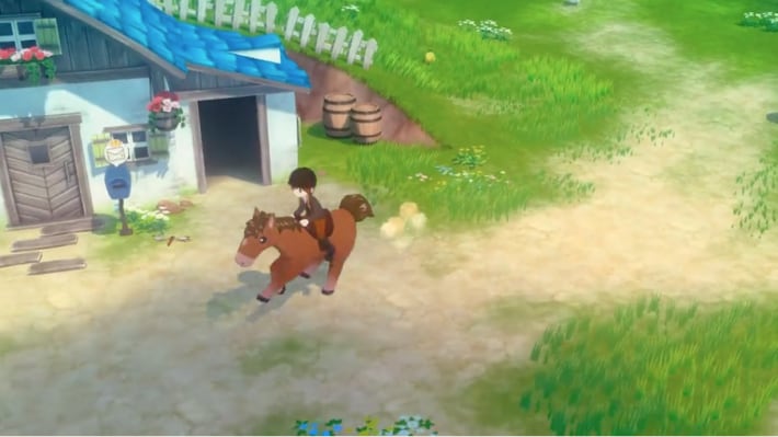 牧場物語 風のグランドバザールのウマは乗って出かけることができる