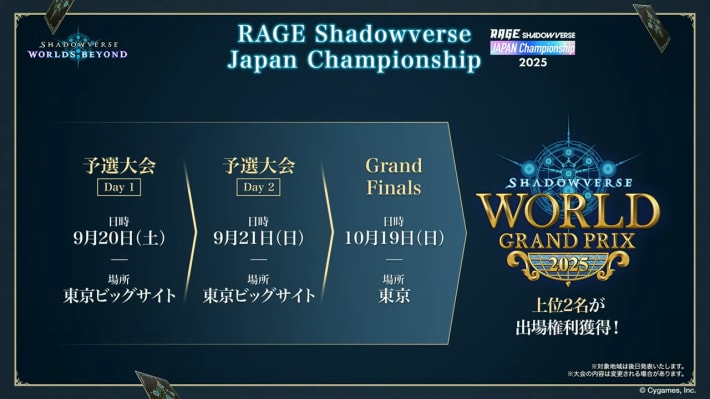 RAGE Japan Championship 2025の開催概要とエントリー方法の画像