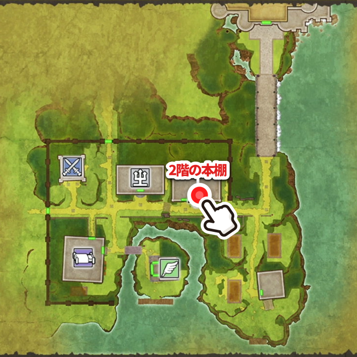 ドラクエ2リメイクイオの巻物の入手場所拡大マップ