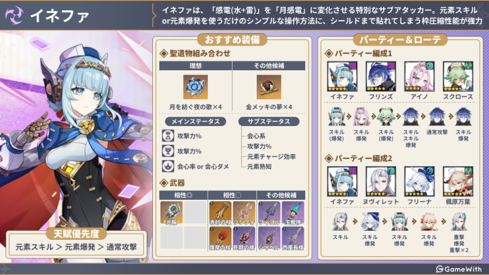 原神のイネファの評価