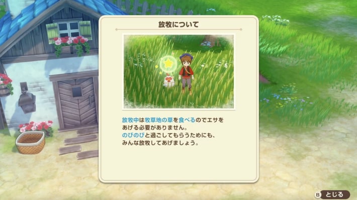 牧場物語 風のグランドバザールの農場の放牧やり方